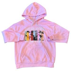 Taylor Swift The Eras Tour Pink Graphic Hoodie Size M